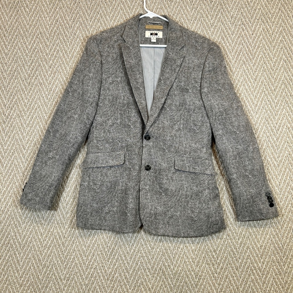 Joseph Abboud Blazer Mens Small Gray Limited Edition Paisley Cotton Sport Coat